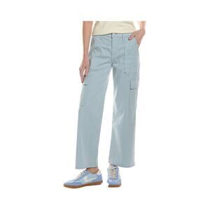 Hudson Women’s Cargo Pants Size 28  Light Grey Blue Wide Leg Stretch Cotton